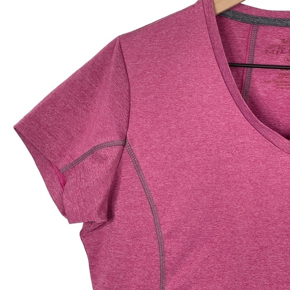 Peter Millar Top Womens Medium V Neck Short Sleeve Performance Stretch Gym Run - Picture 2 of 9